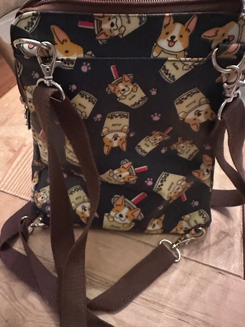 Uma Hana Boba Corgi Waterproof Convertible Multipurpose Backpack, Crossbody  Bag
